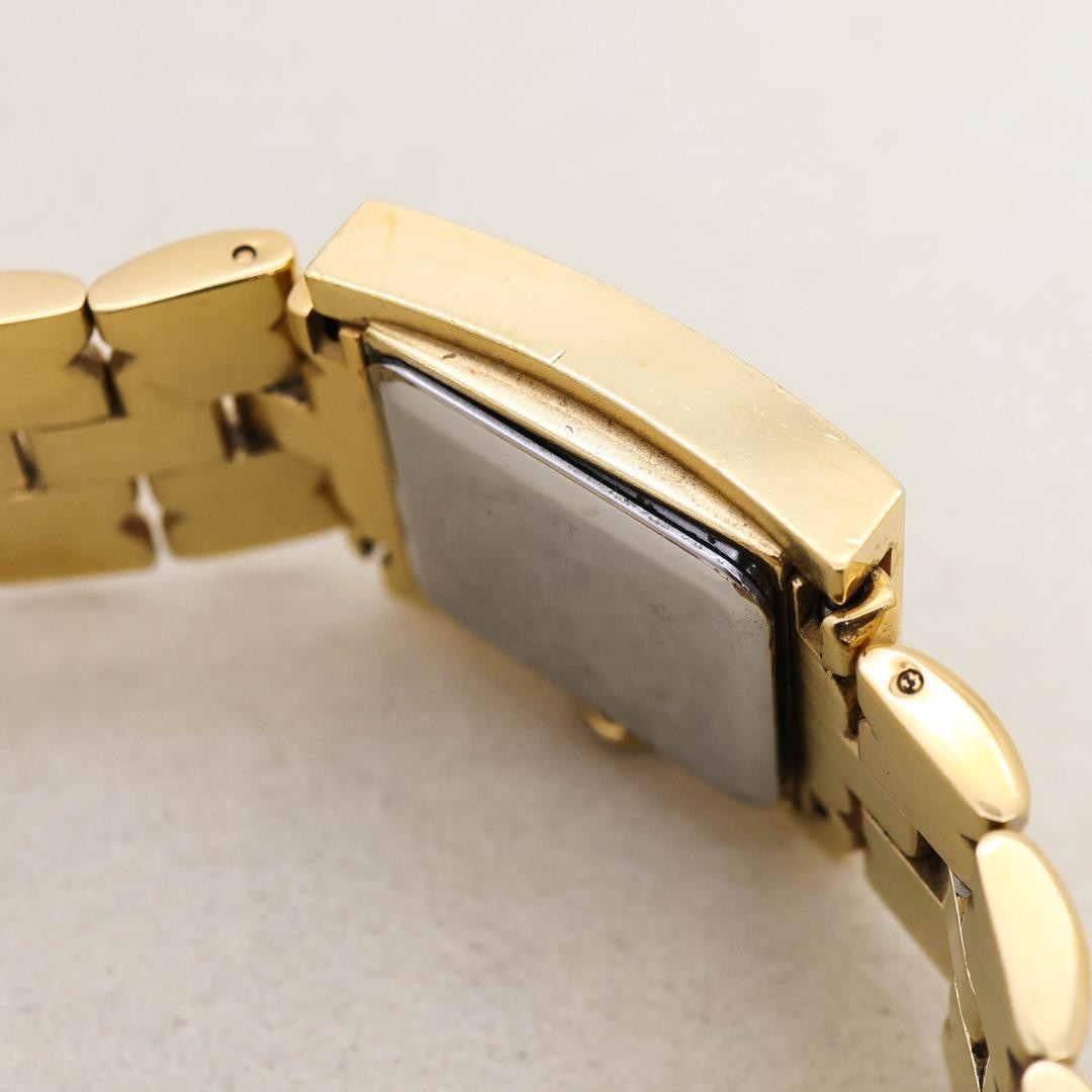 GIVENCHY REG1558 62 Square Wristwatch 4G Logo Gold Quartz Analog Vintage Japan