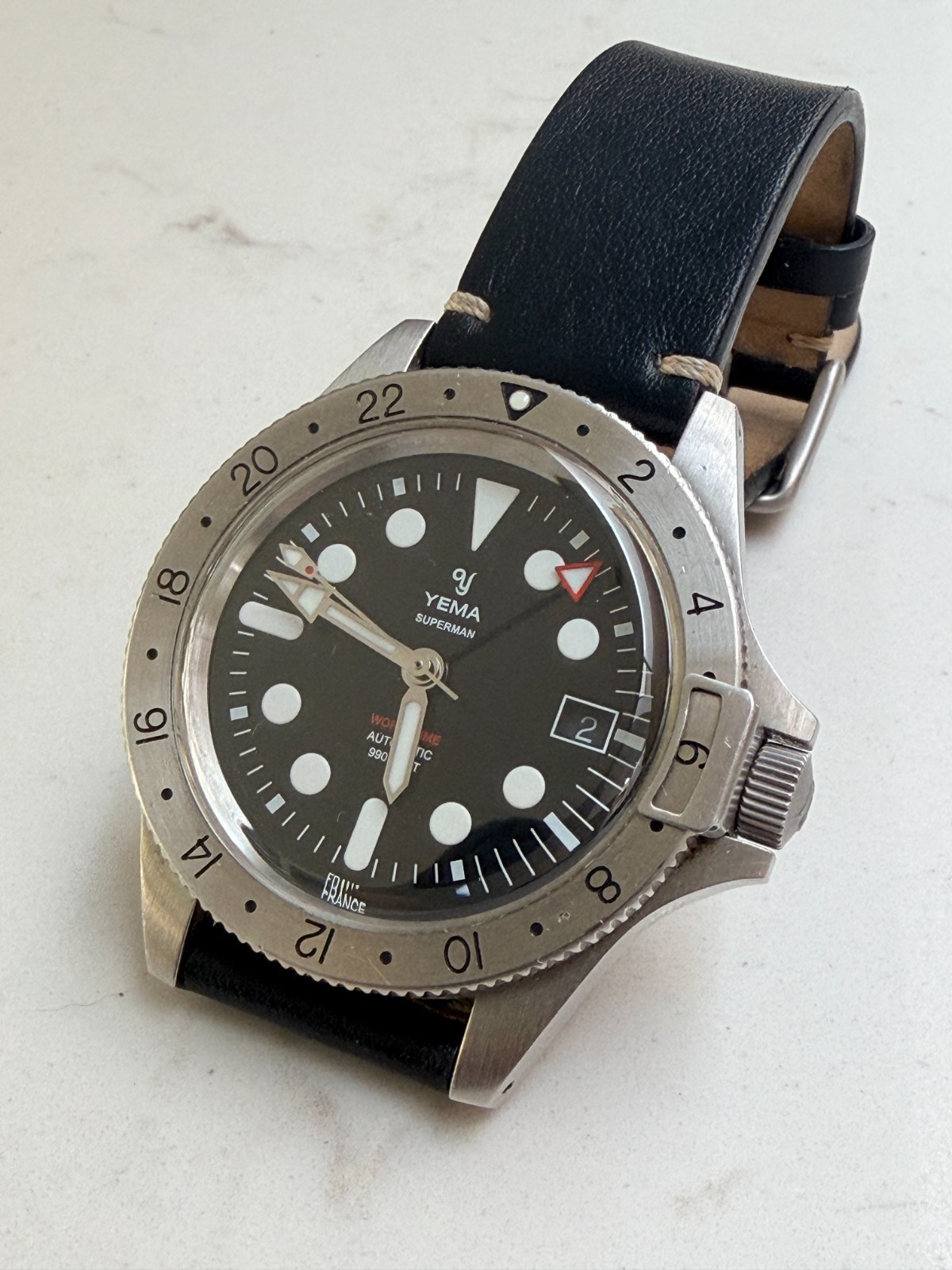 Yema Superman GMT 41mm with Maxi Dial