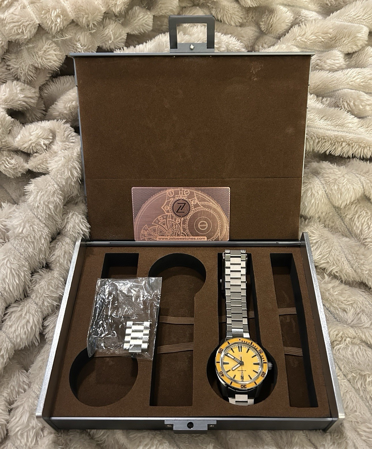 Zelos Swordfish 40 Automatic Diver Watch Ember Orange Dial 40mm