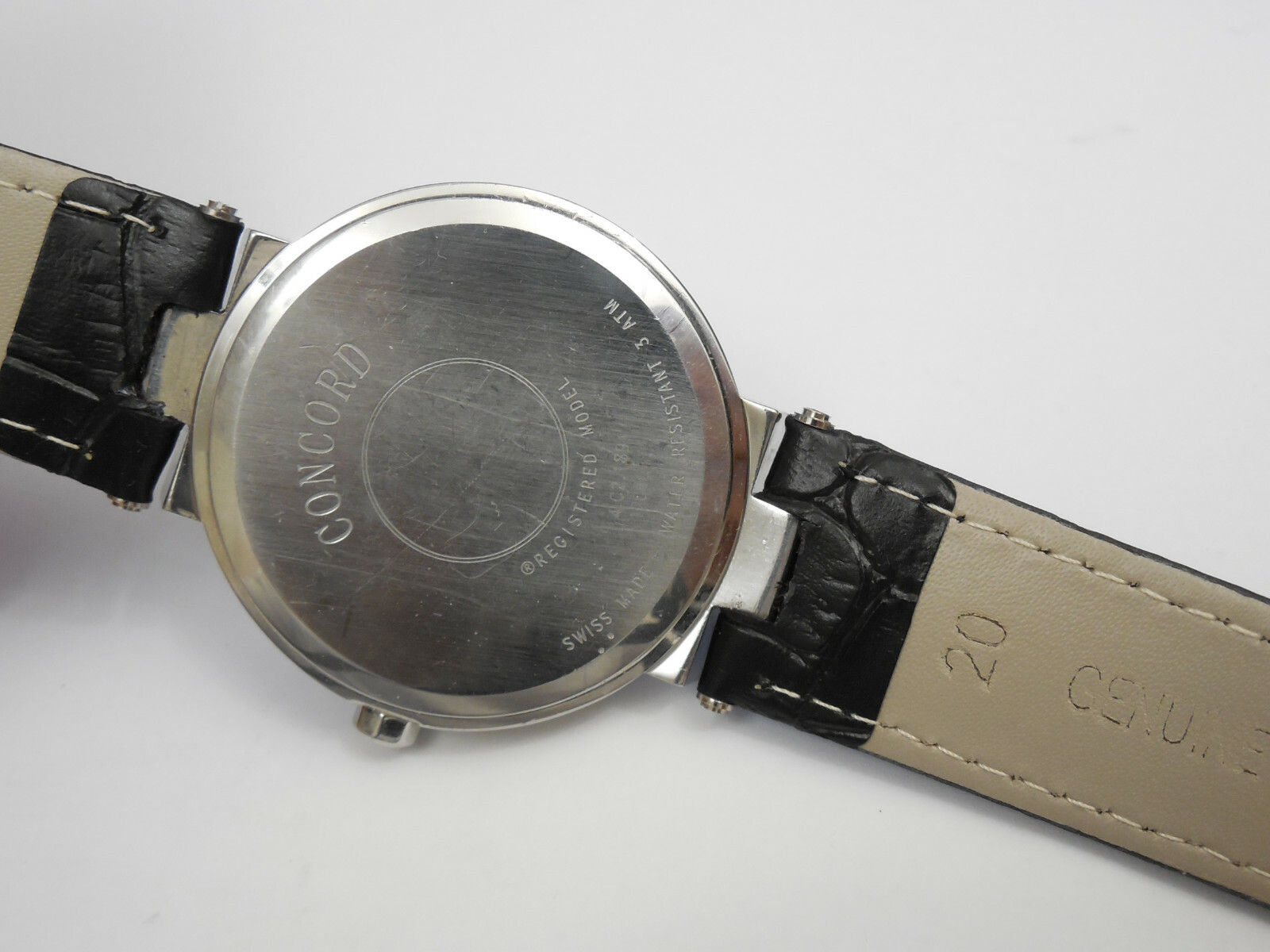 CONCORD SOLID STAINLESS STEEL LA SCALA 38MM MEN’S WATCH WITH DEPLOYMENT CLASP
