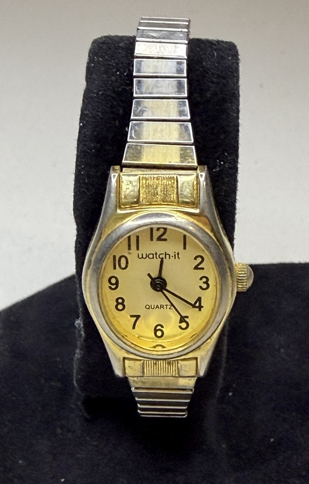 Vintage Watch-It Women’s Quartz Watch MLN3009 Gold Tone Stretch Band