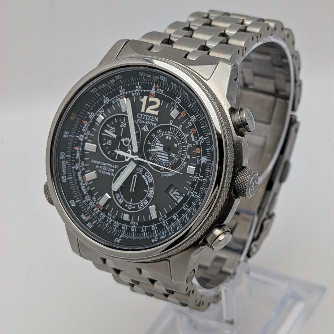 CITIZEN PROMASTER Pilot Watch Quartz 43.5mm Titanium Rotating Slide Rule