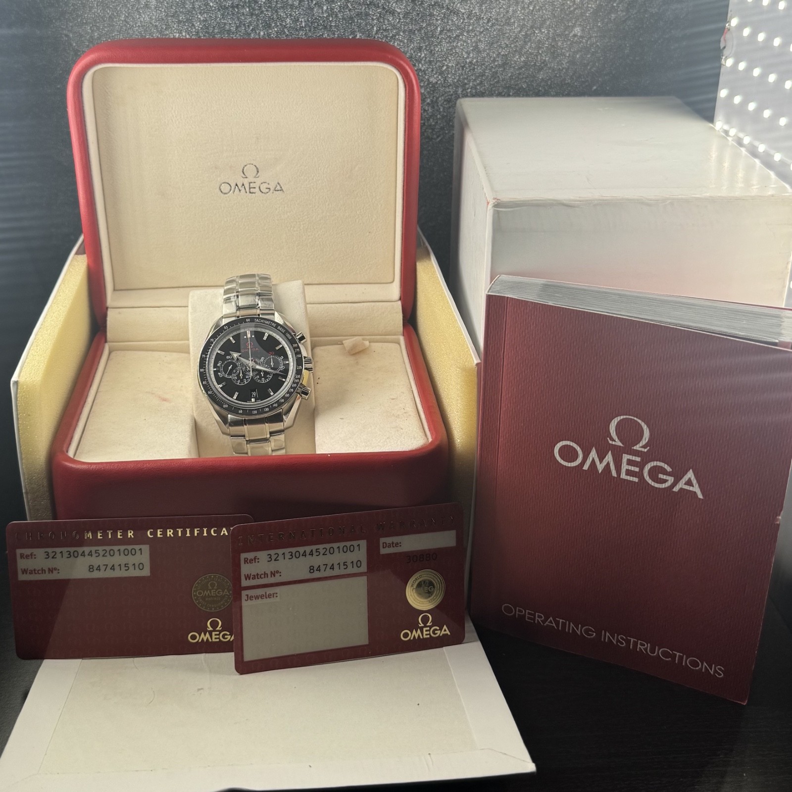 Rare Omega Speedmaster Broad Arrow Olympic 44mm 321.30.44.52.01.001 Complete set