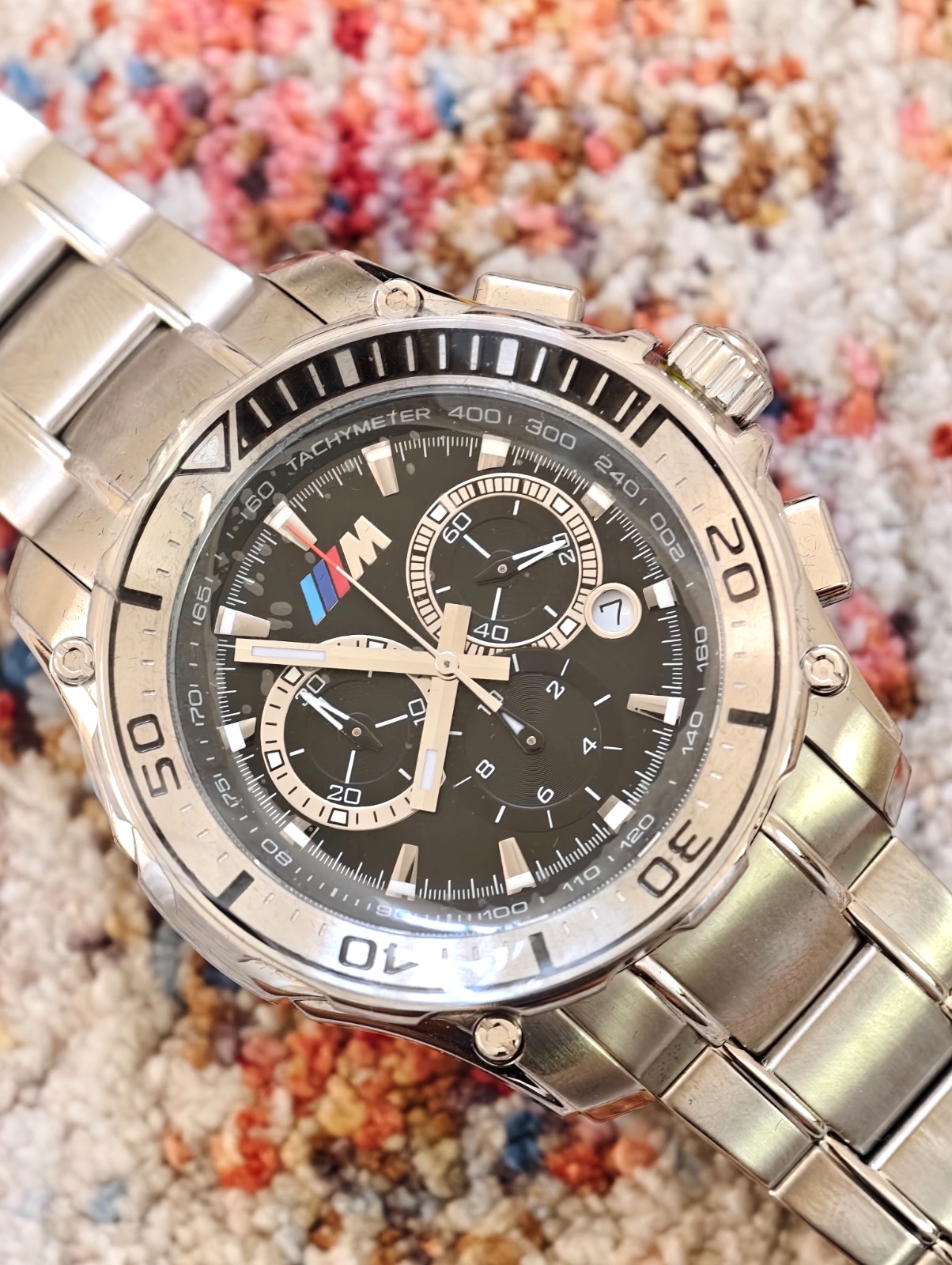 BMW M Power Motorsport Chronograph Black Dial Date Swiss – 45mm