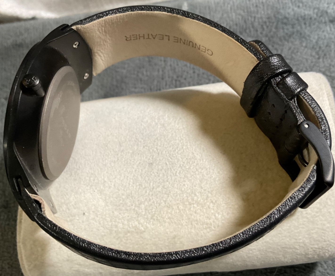SKAGEN 809XLTBLB TITANIUM MULTIFUNCTION BLACK DIAL LEATHER WATCH NEW BATTERY