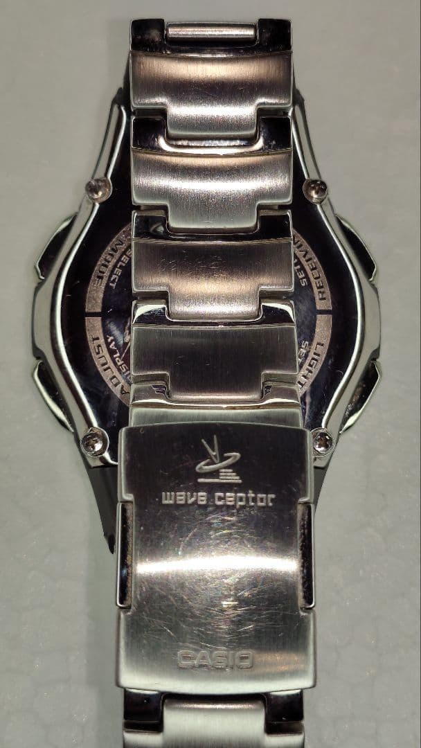 CASIO Waveceptor WVA-400J Analog Digital Watch 41mm Wrist 19.8cm From Japan