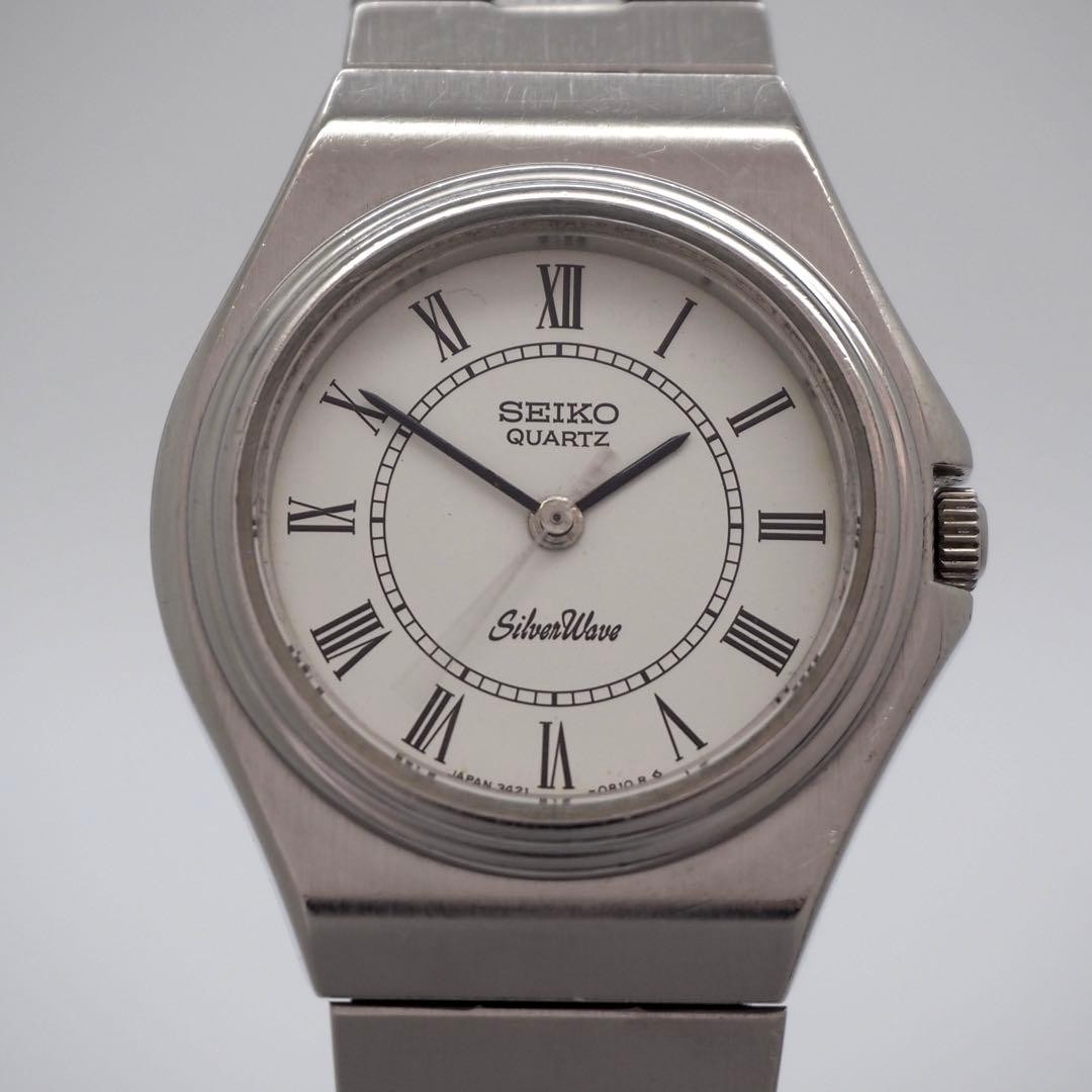 SEIKO SilverWave Quartz Watch White Dial Silver 28mm 17cm/6.69in New Battery