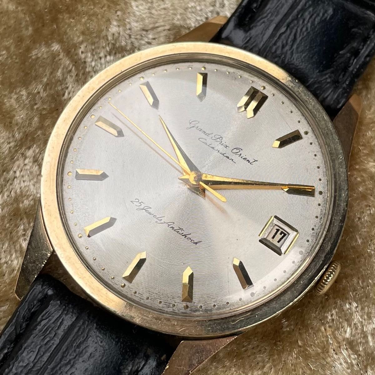 Orient Grand Prix Calendar S84063 25J Hand Winding Record Dial Men’s Watch