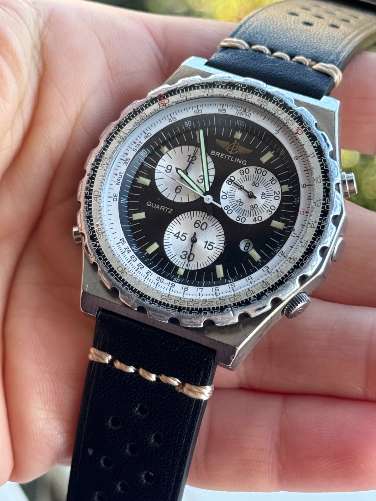 Breitling Navitimer Jupiter Pilot Watch 80975 Quartz Mens 42mm Swiss Made