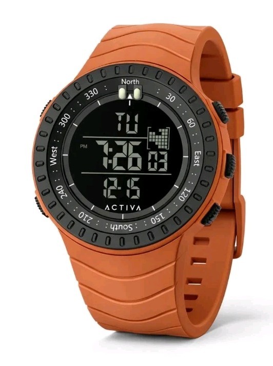 Invicta Activa X Digital Men’s Watch ACW1237-006 53mm Orange Black Dial NEW