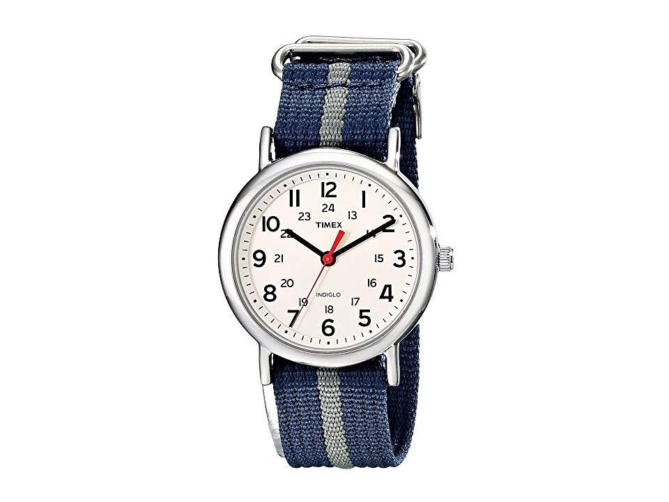 Timex T2N654 Men’s Weekender Navy/Gray Nylon Strap Watch