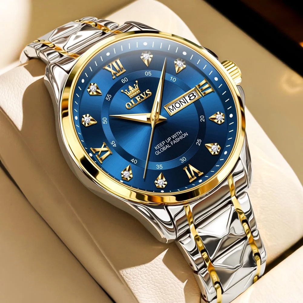 Men’s Stainless Steel Business Watch | Easy Read Dial Quartz Dress Watch