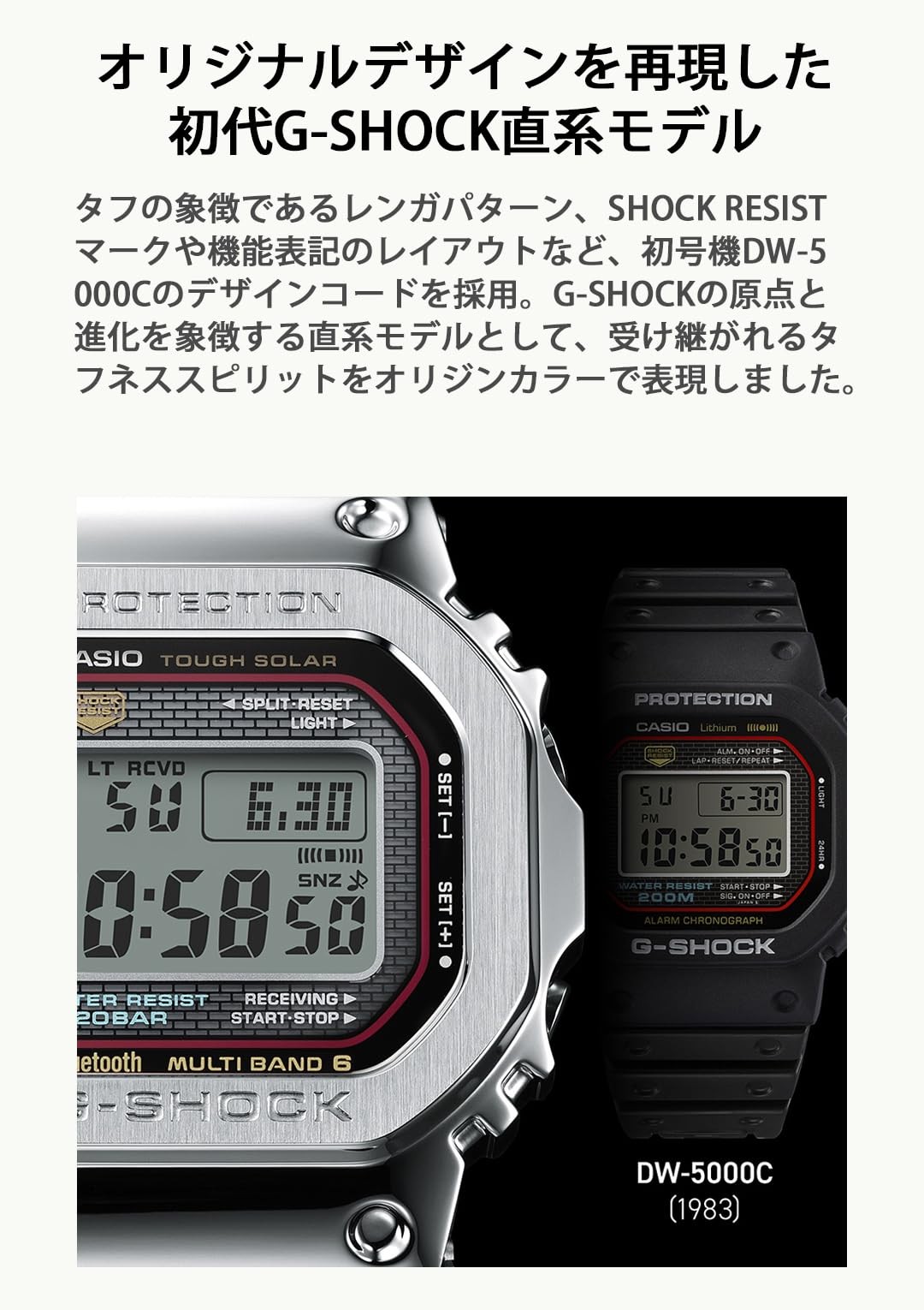 CASIO G-SHOCK GMW-B5000D-1CJF Silver Stainless Steel Men’s Watch New