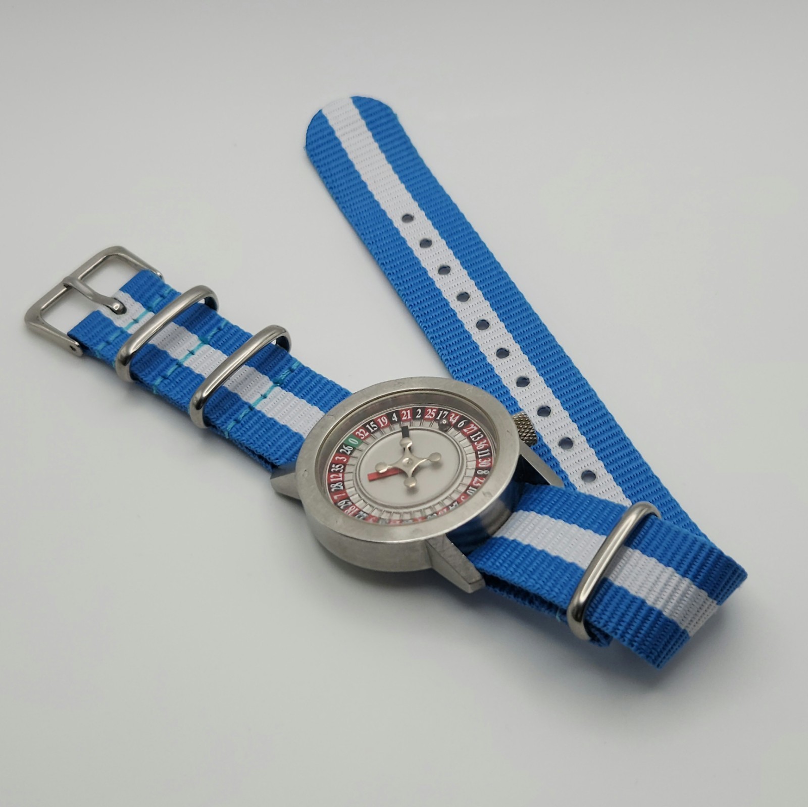 Akteo Roulette Men’s Silver Tone Quartz Watch Made in France