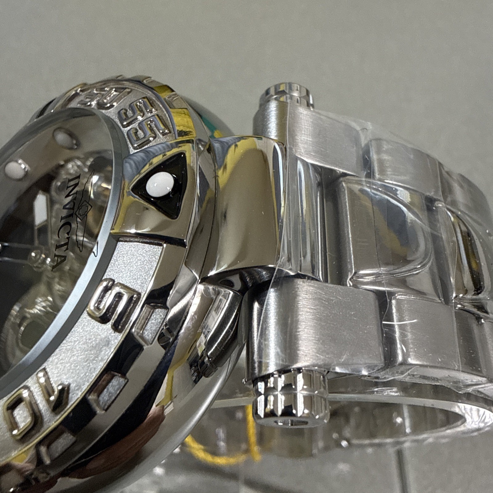 Invictas 47mm Automatic Silver “Subaqua” On SS Band Mens Big Boy Watch #49499