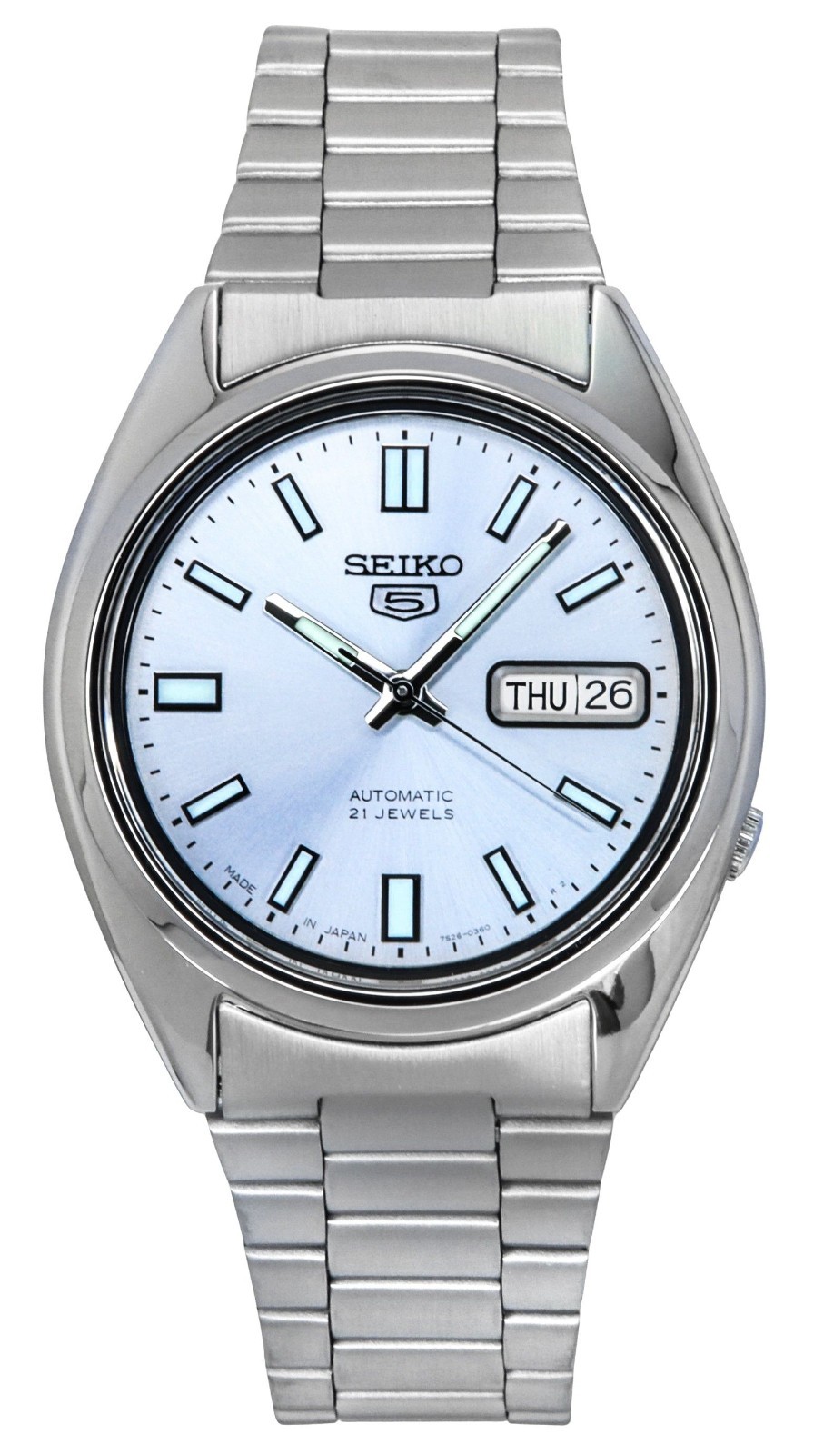 Seiko 5 Automatic Stainless Steel Silver Dial Dress SNXS73J1 Men’s Watch
