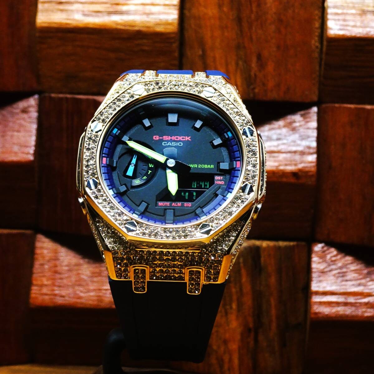〓New〓MOD Casioak〓G-Shock Custom Watch〓Regular GA2100RGB with body〓Stainless