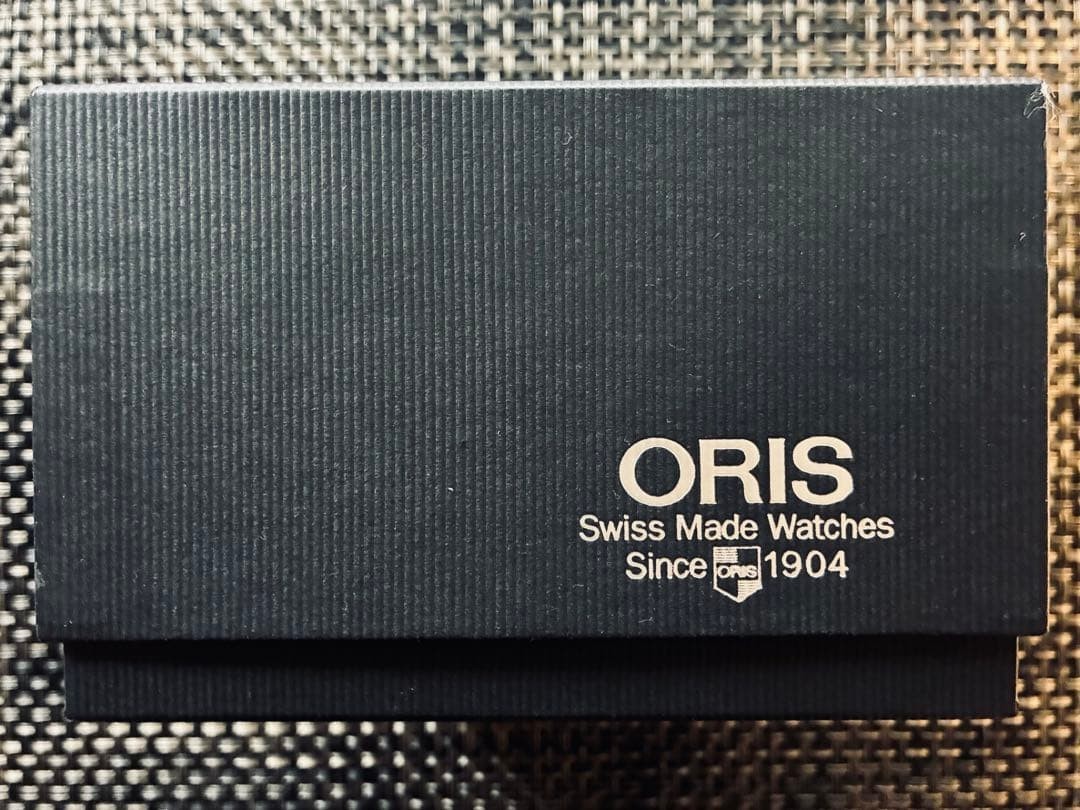 Oris 7518-44 Automatic Day Date Black Dial Steel Case Rubber Strap Watch