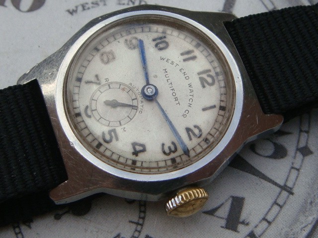 Borgel Taubert mans Mido Multifort West End Watch Co bumper vintage 17 jwl watch