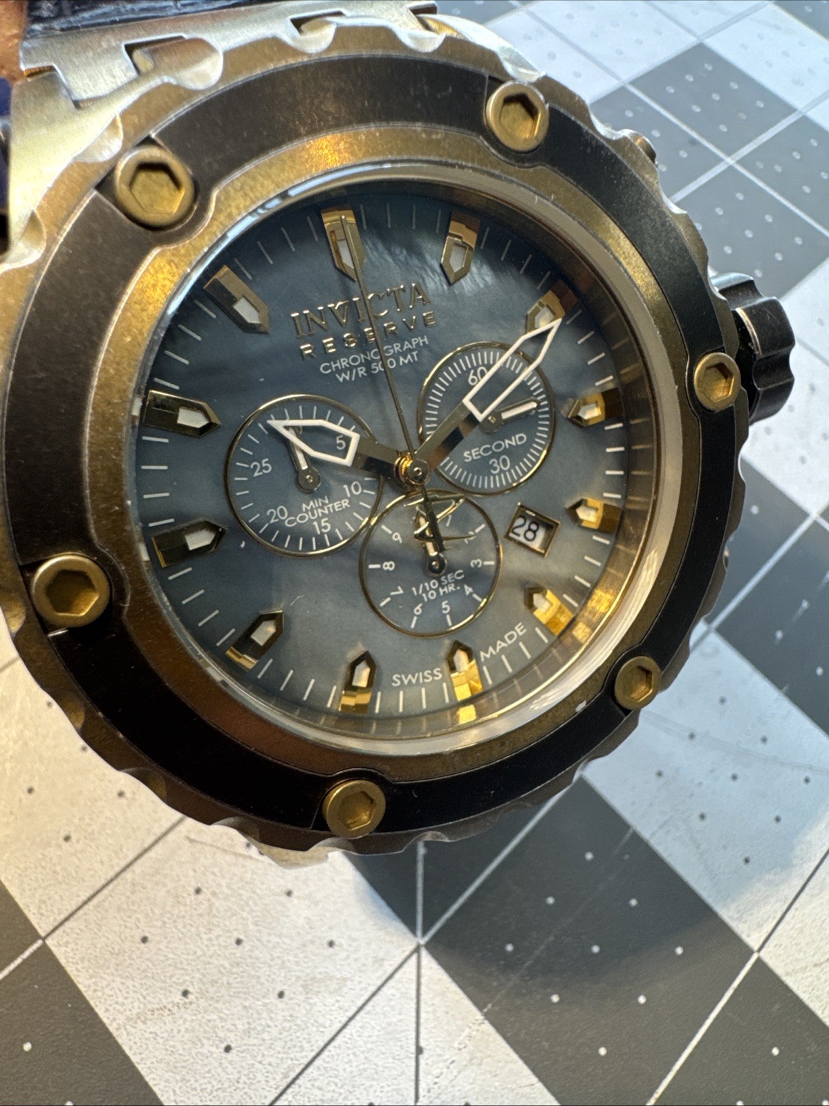 Invicta Subaqua 18456 New Battery Leather Strap