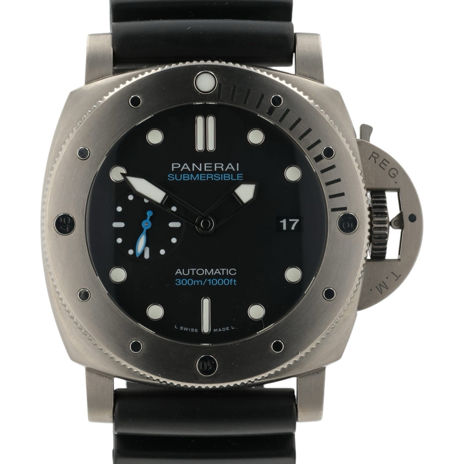 Panerai Submersible Black Dial Titanium 47mm Automatic Men’s Watch PAM01305