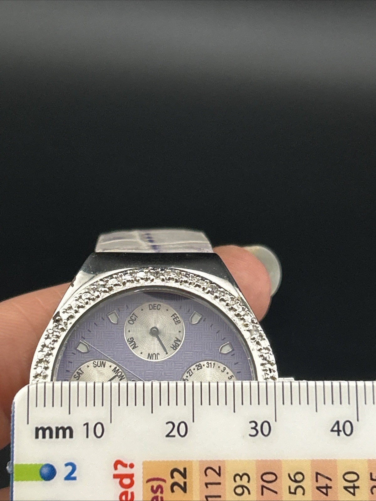 Anne Klein Diamond Accent Multi-Function Purple Watch