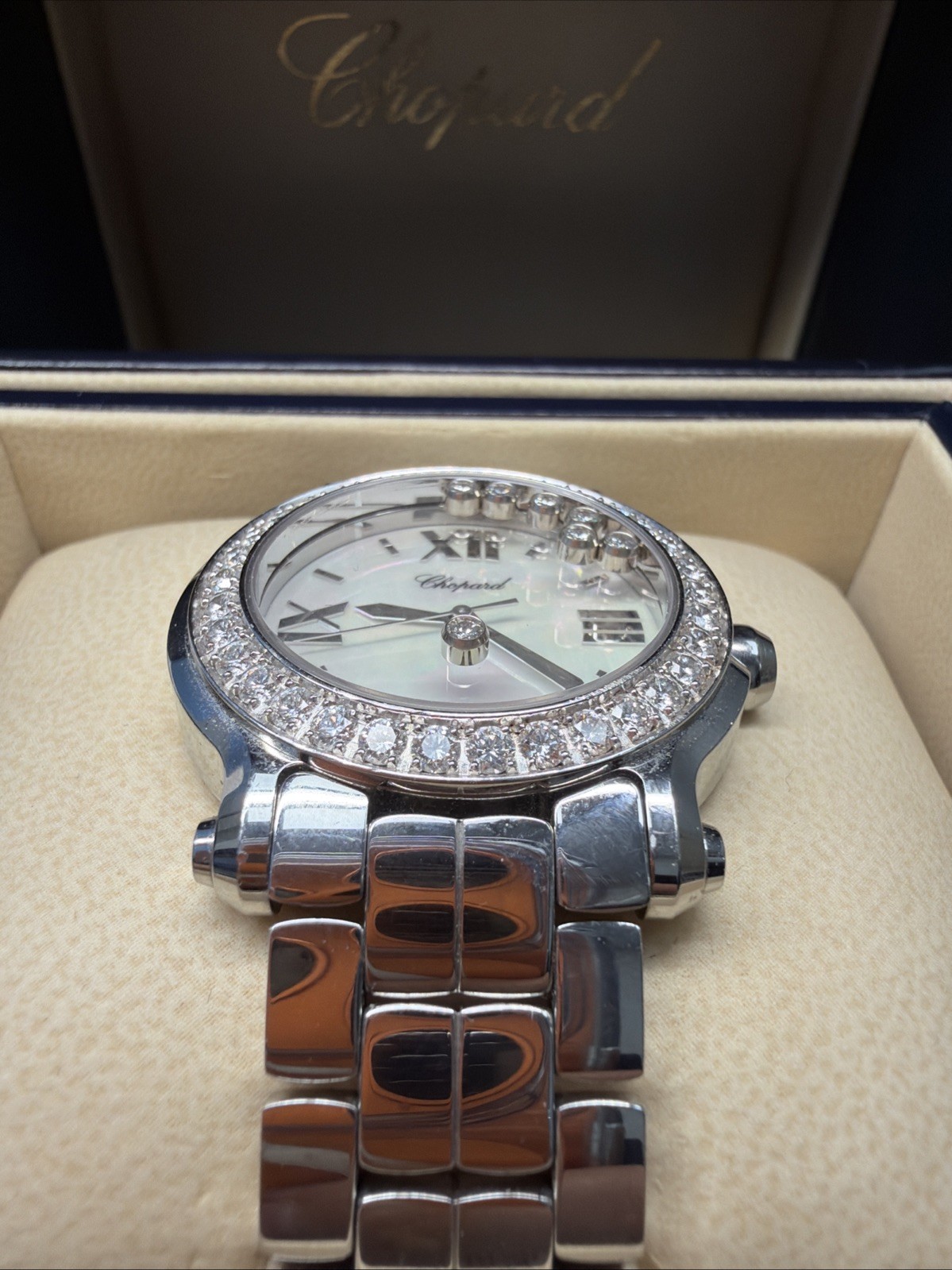 Chopard Happy Sport Mop 7 Diamond Bezel Ref. 27/8476-20 – 36MM Box And Papers