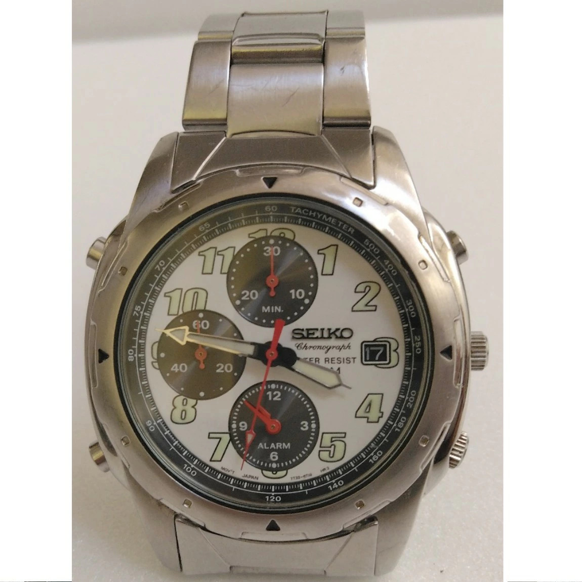 Used Fully Functional Seiko Men s Chronograph Diver s Watch 7T32 6M30 1 Month