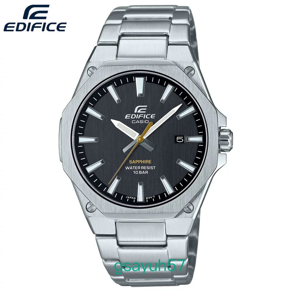 Edifice 男式黑色表盘不锈钢运动手表 EFR-S108D-1AVUEF