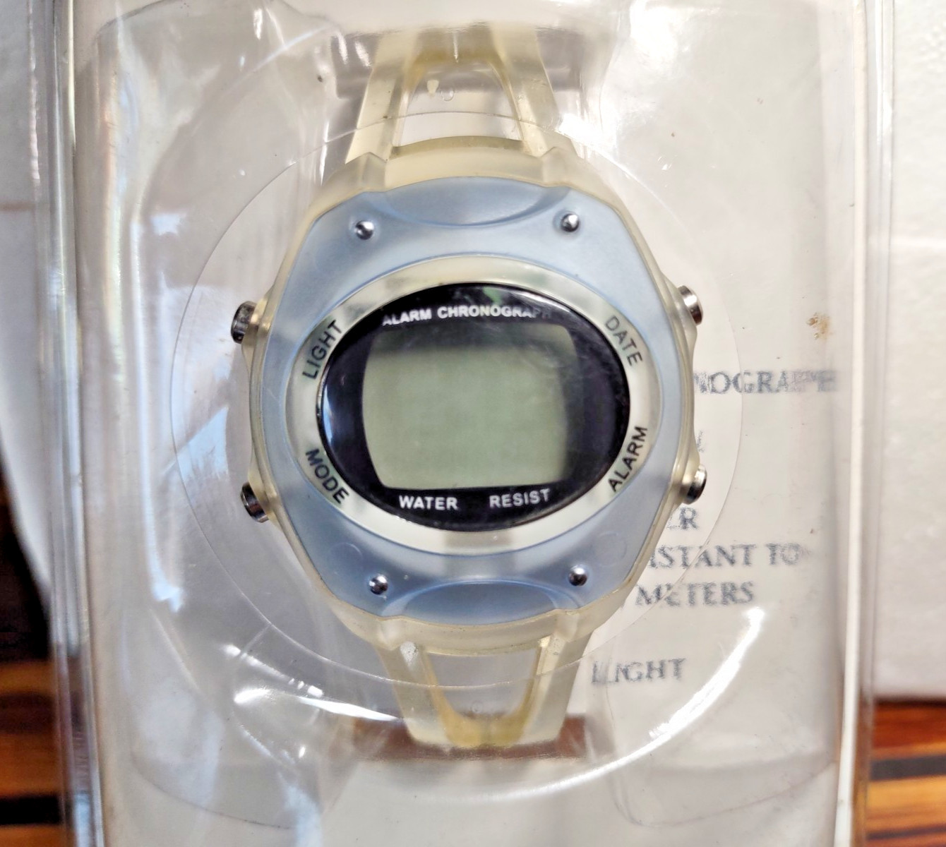 Honors Sports Watch Vintage 2000 New Old Stock Sealed Package BLUE & CLEAR