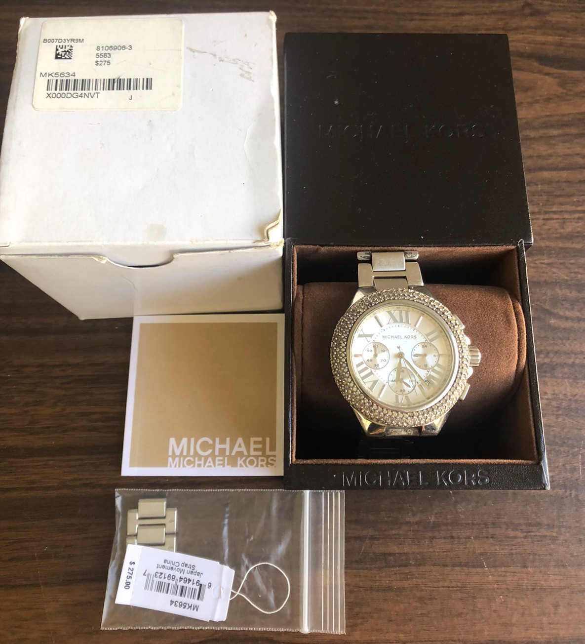 Michael Kors Unisex Oversized and Heavy Pavé Silver-Tone Watch MK-5634