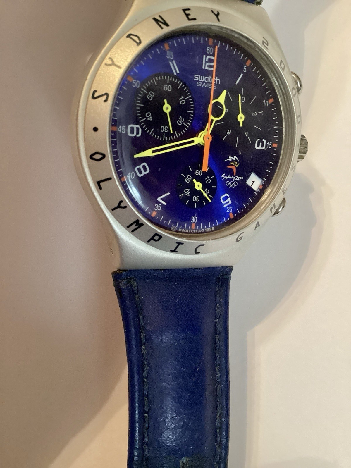Vintage SWATCH IRONY 2000 Sydney Olympic Games Chronograph Quartz Watch AS IS