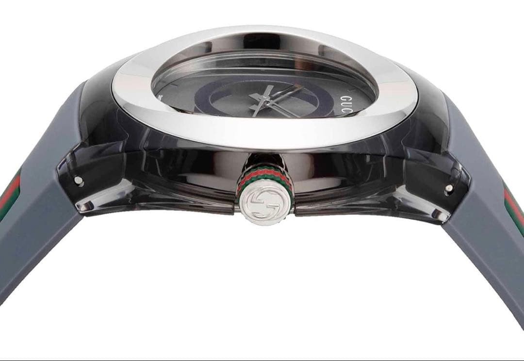 New Gucci Watch Rubber Strap SYNC Gray YA137109A