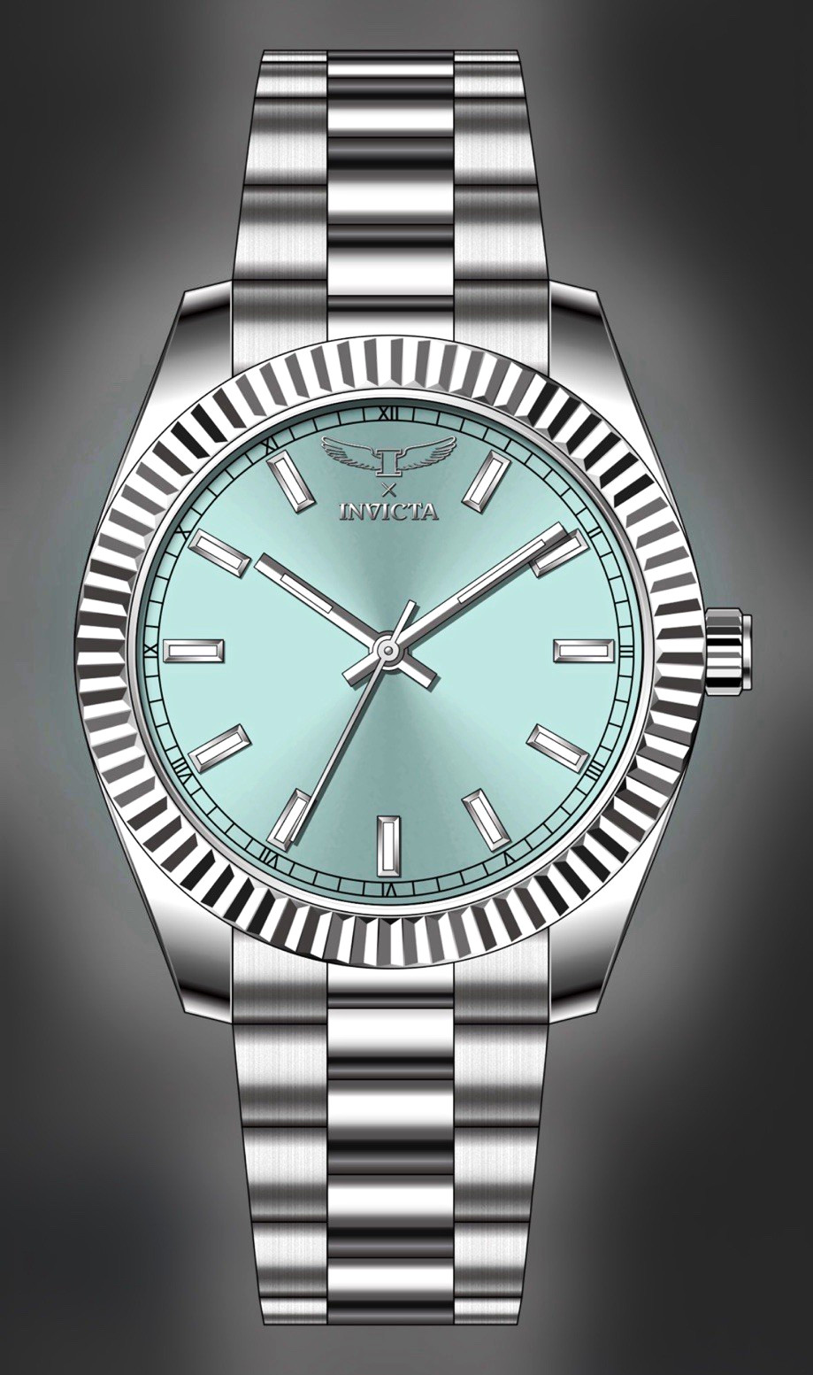 70049 – Invicta Specialty Men 40mm Metal Silver Light Blue dial MG68 Quartz