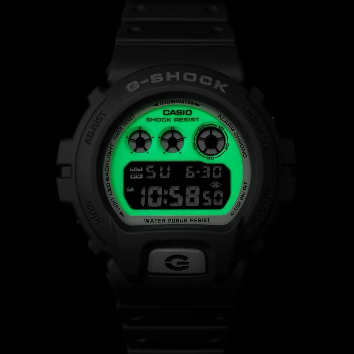 Casio G-Shock Hidden Glow Digital Resin Strap Quartz DW-6900HD-8 🇺🇸US SELLER