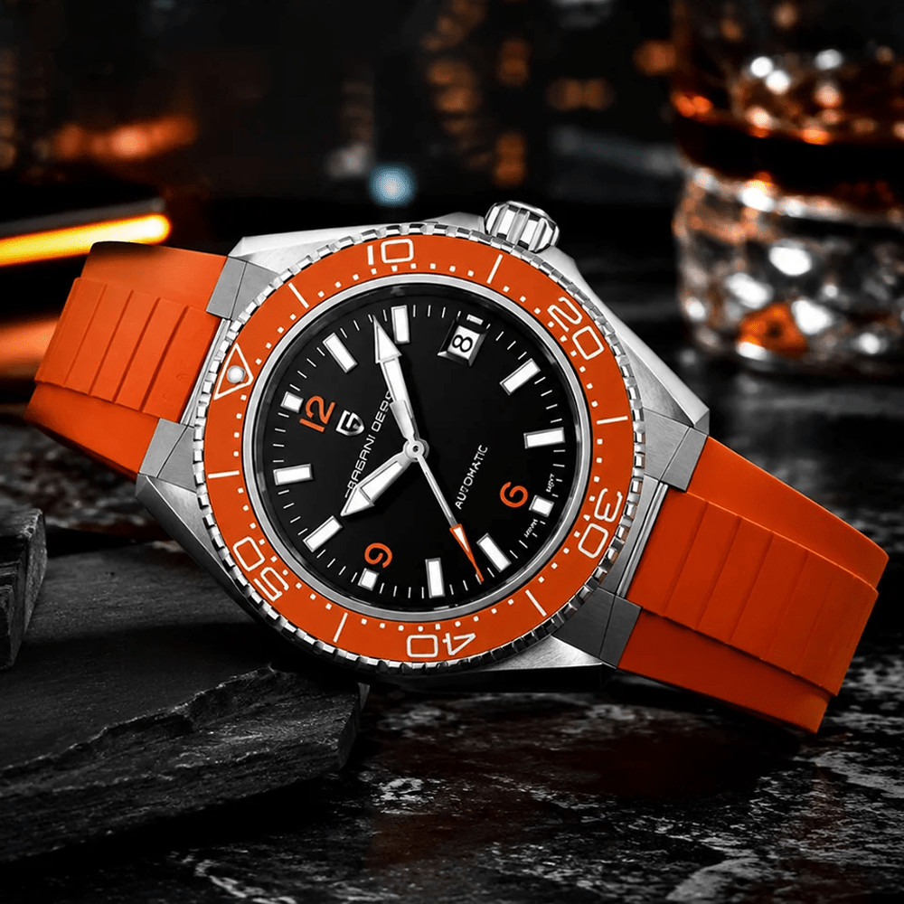 Pagani Design PD-YS034 Orange Black Diver Stainless Steel Automatic Men’s Watch