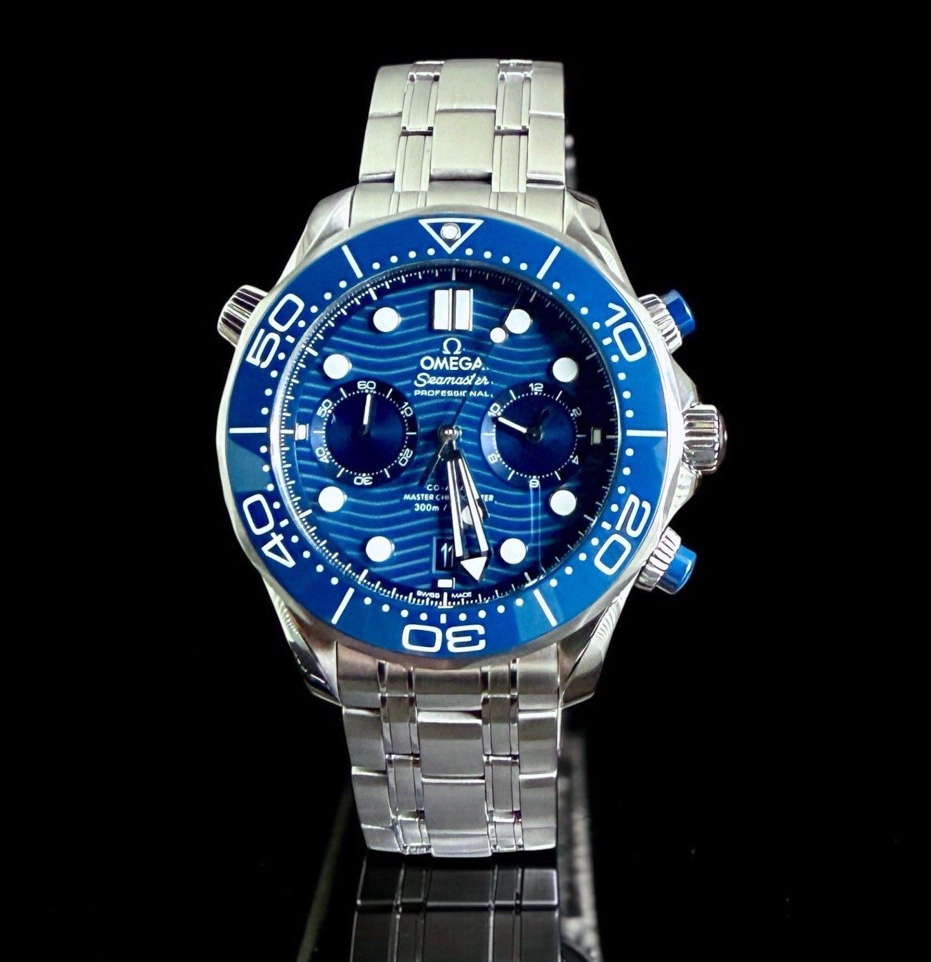 OMEGA Seamaster Diver Blue 300M Chronograph 210.30.44.51.03.001 Mint