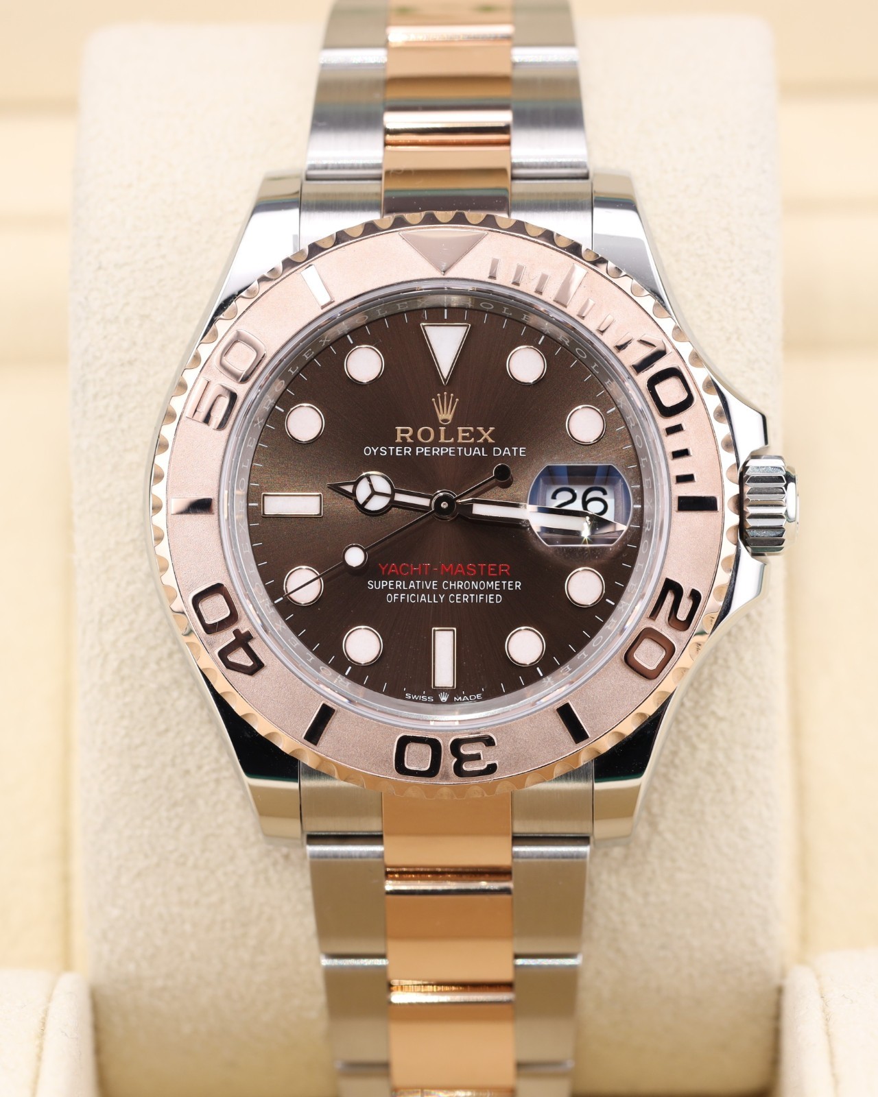 Rolex Yacht-Master 40 Chocolate Dial Two Tone Rose Gold Oyster 126621