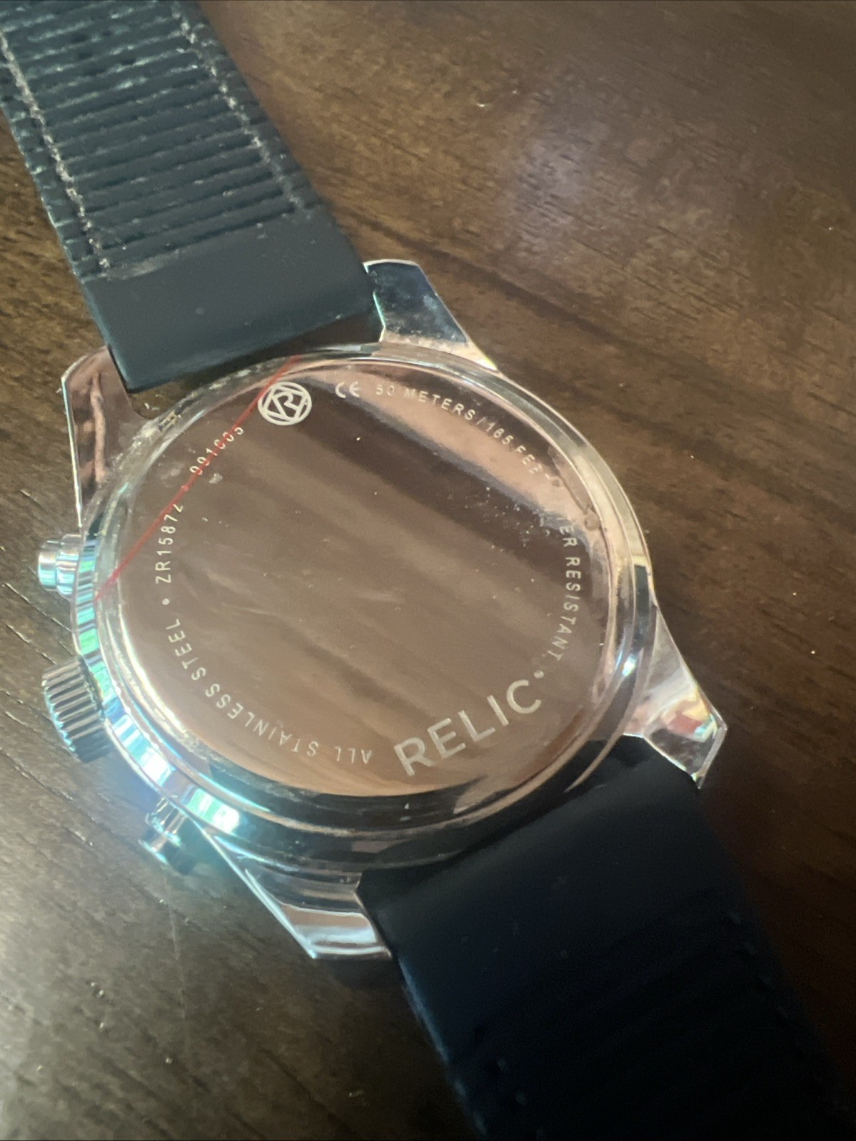 Relic Men’s Stainless Steel Watch ZR15872 Blue Black White Dial Y2K