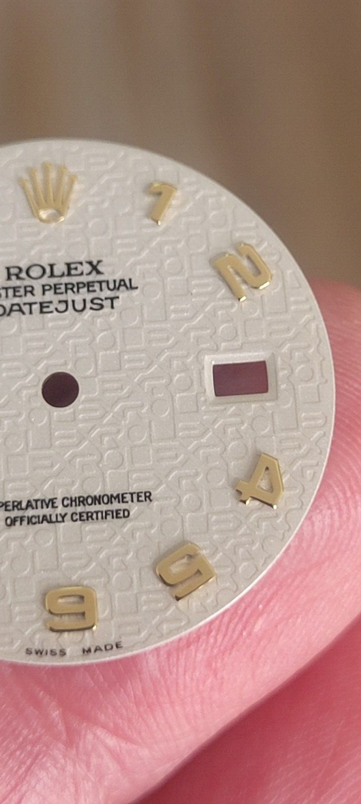 Rolex original quick set men’s dial 16013,16233,116233,off white Arabic Jubilee
