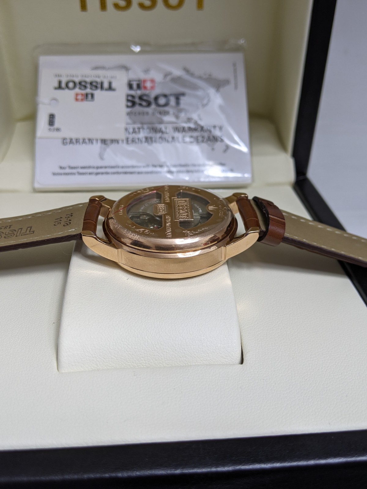 Tissot Le Locle Powermatic 80 Automatic Mens Watch Rose Gold Brown Leather