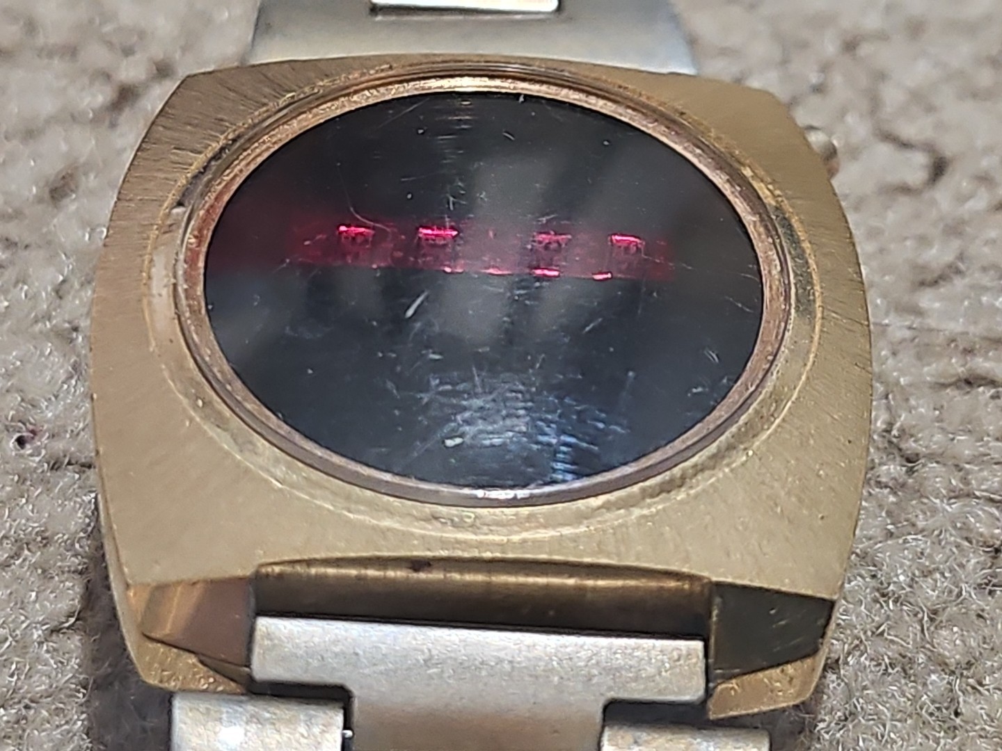 Vintage Red LCD Quartz Men’s USA Project Watch 5000-15 Restore/Parts/Repair #21