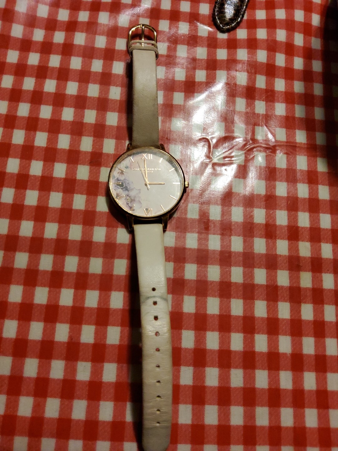 OLIVIA BURTON LONDON WOMENS WRISTWATCH Watercolor Flowers