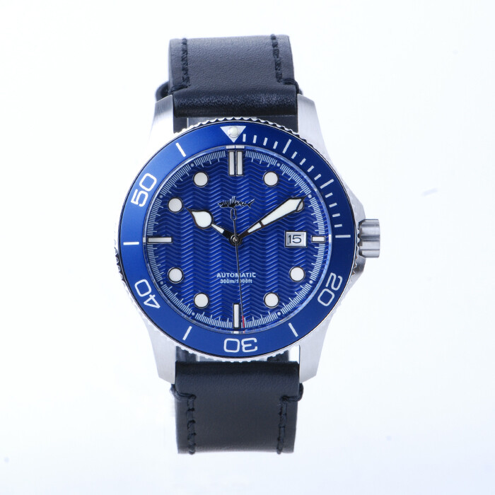 Heimdallr Trident Shark Wavy Dial NH35A Automatic Diver 300M Watch 43mm C3 316L