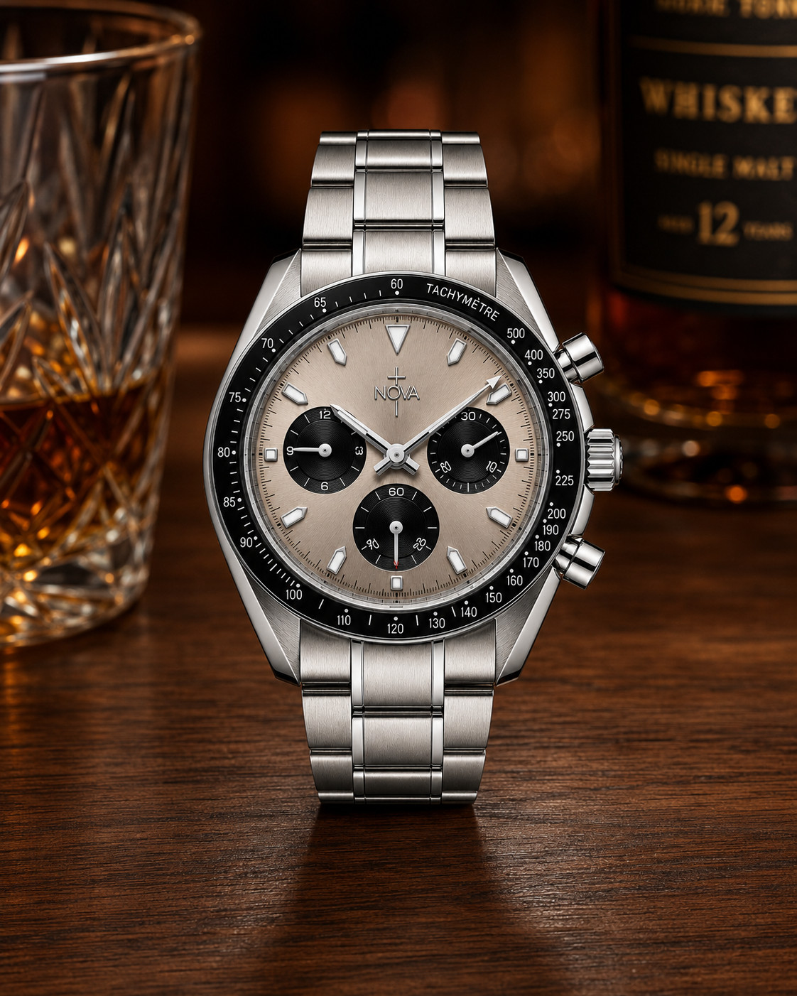 Nova Christian Sand Covenant Custom Watch Beige Dial Black Bezel