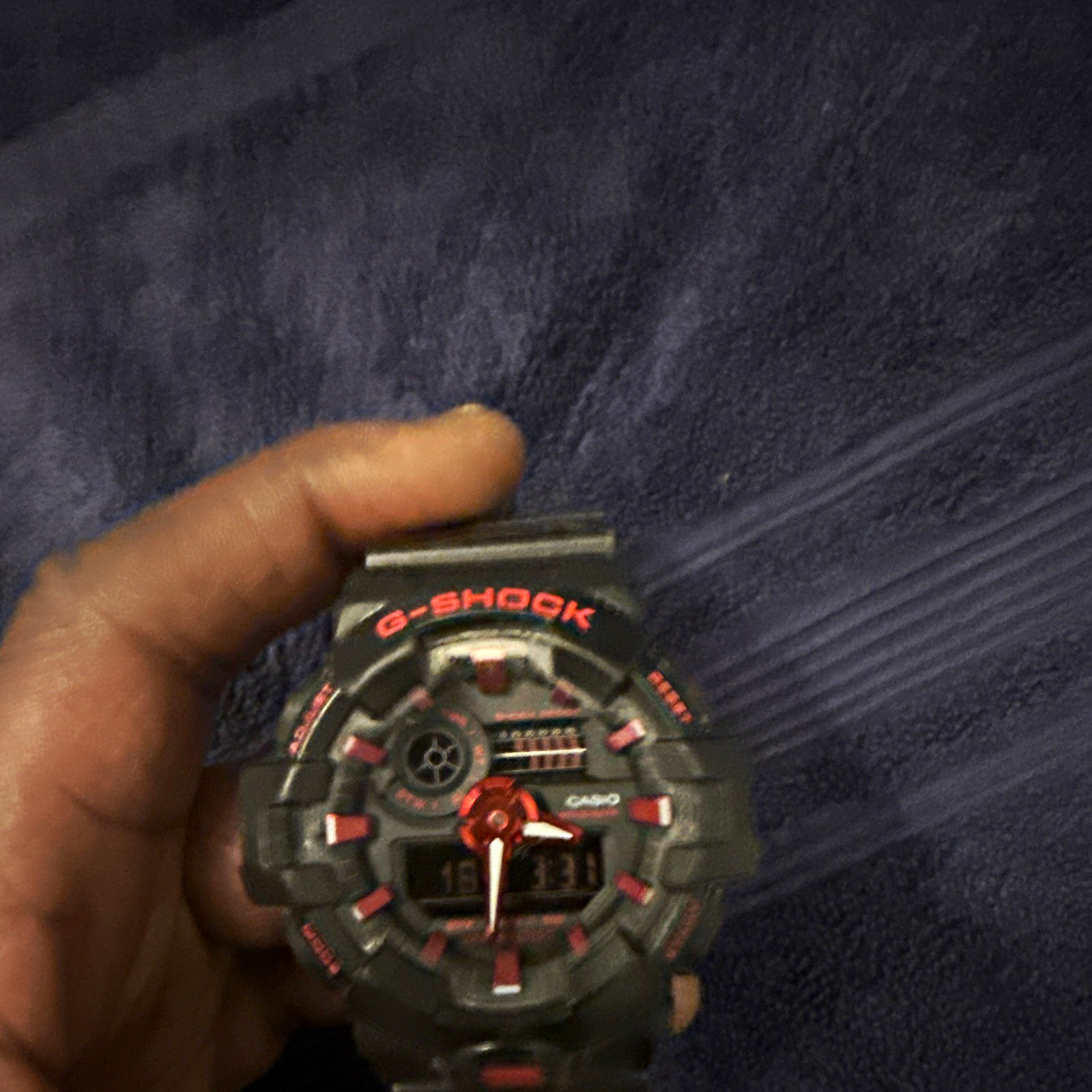 Casio G-SHOCK Men’s Quartz Analog-Digital 200m Black/Red Resin Watch