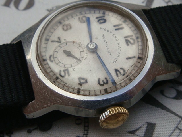 Borgel Taubert mans Mido Multifort West End Watch Co bumper vintage 17 jwl watch