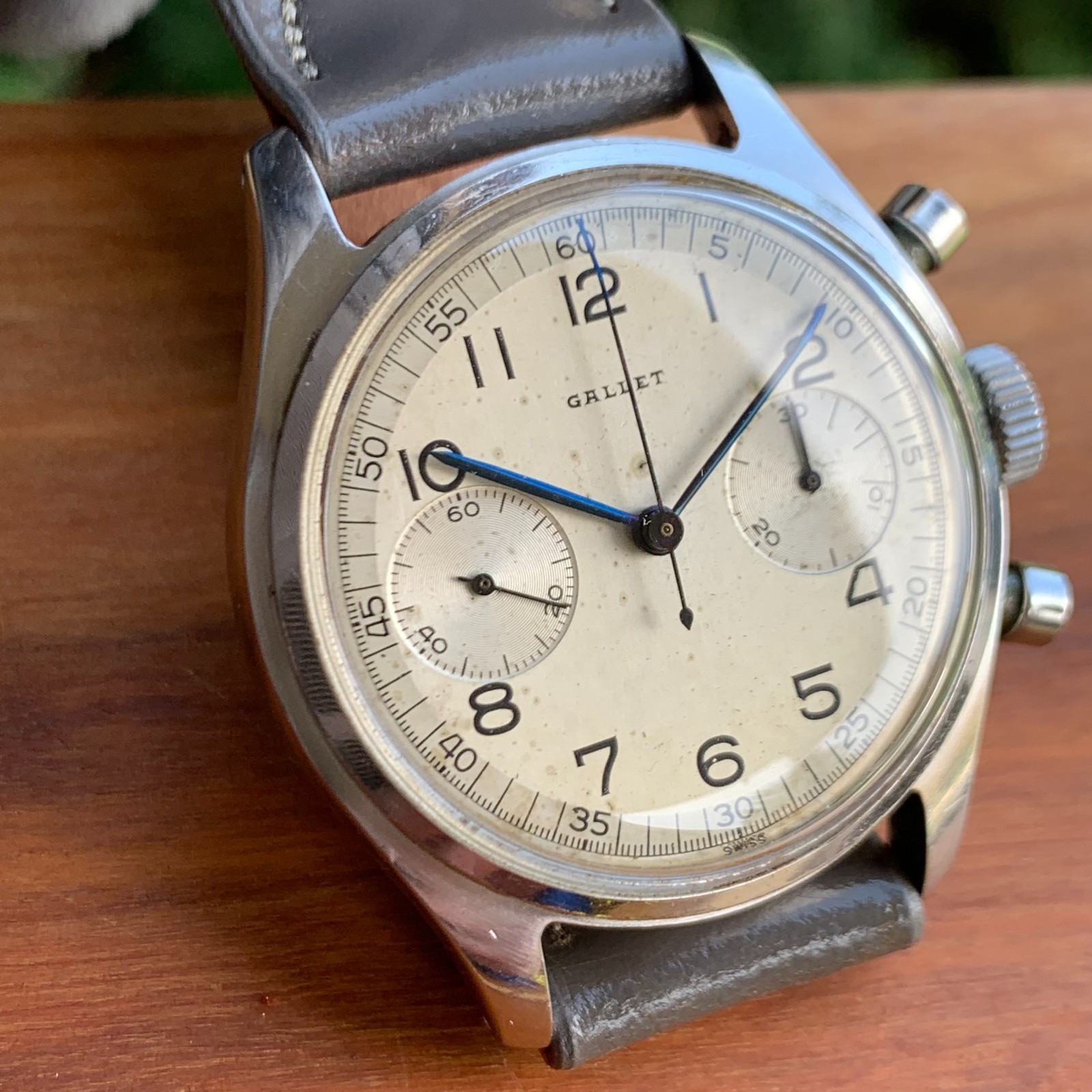 Vintage Gallet Multichron 30 – Stainless Steel 36mm Waterproof Chronograph
