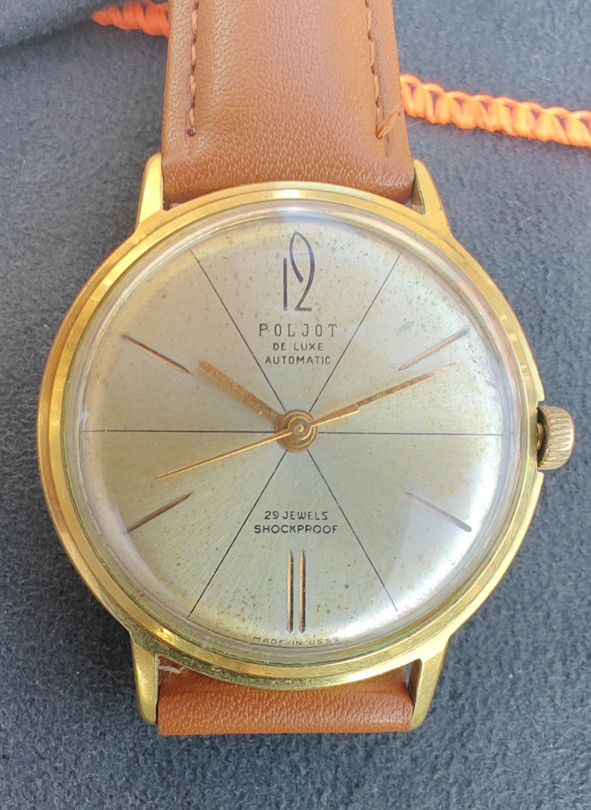 1960s POLJOT DE LUXE AUTOMATIC 29 JEWELS 1MChZ vintage USSR Soviet watch