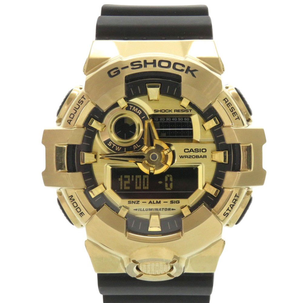 Casio G SHOCK GM 700G 9AJF SS Resin Black Gold Quartz Analog Digital Watch Black